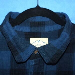 Blue Mountain Plaid Flannel Shirt Blue Black XLT
